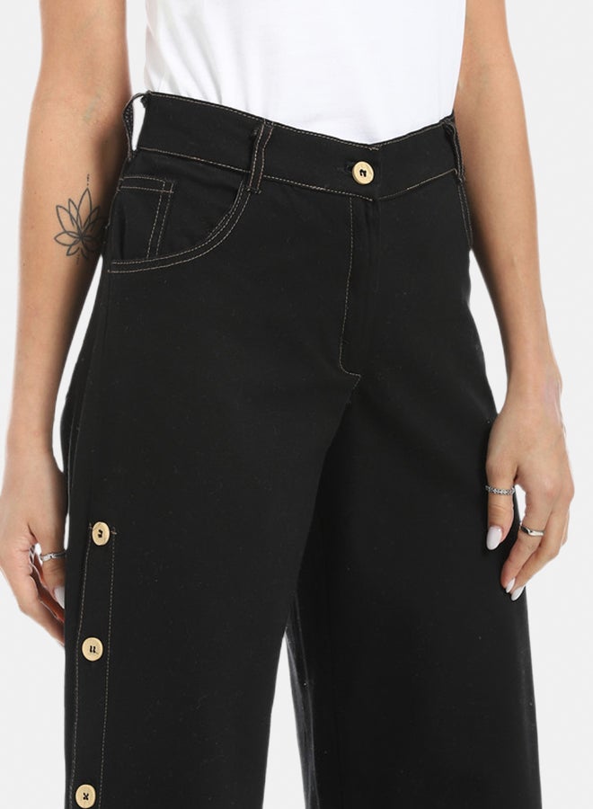 Azul Gabardine Side Buttoned Leg Pants - Image 3